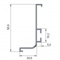 Foganty profil S-Gola fels profil, alu, 3000mm