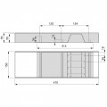 Kstart Emuca (rendelsre), antracit, 150x470mm