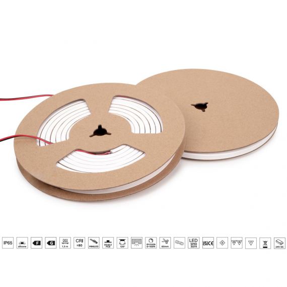 Led szalag Flexibilis 7,2W/m, napfny fehr , 3,024m